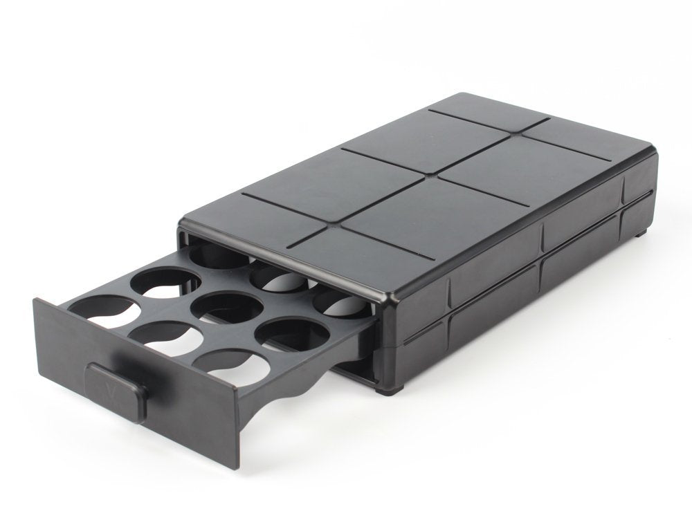 Everie coffee pod drawer side profile showcasing sturdy frame and space-saving design.