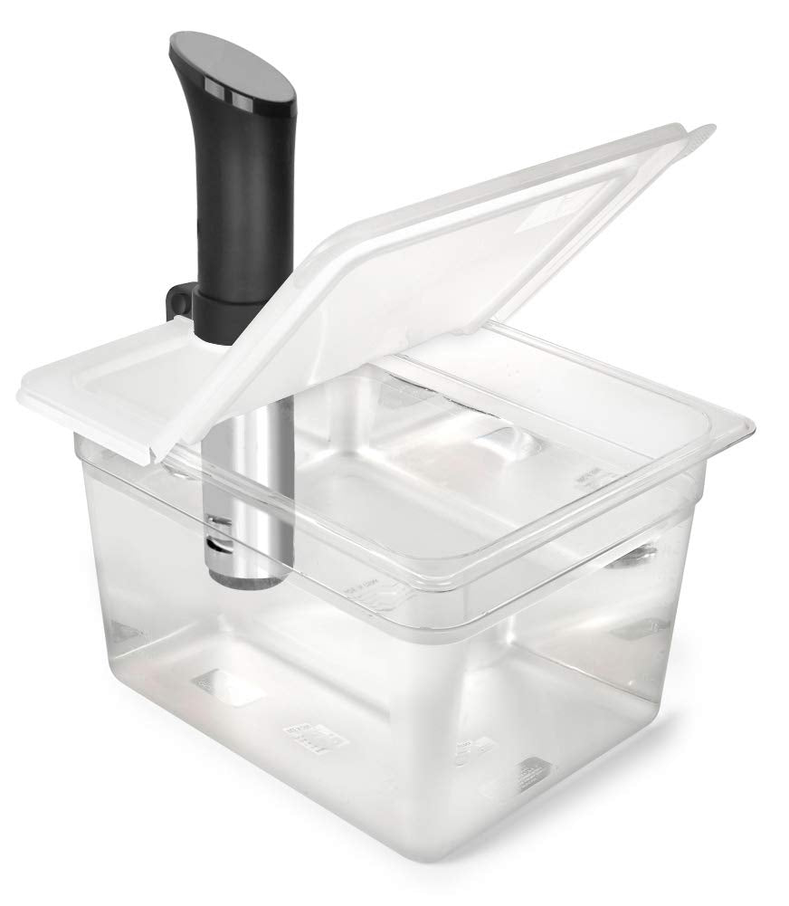 Everie collapsible hinged lid open, easy access during long cooks.