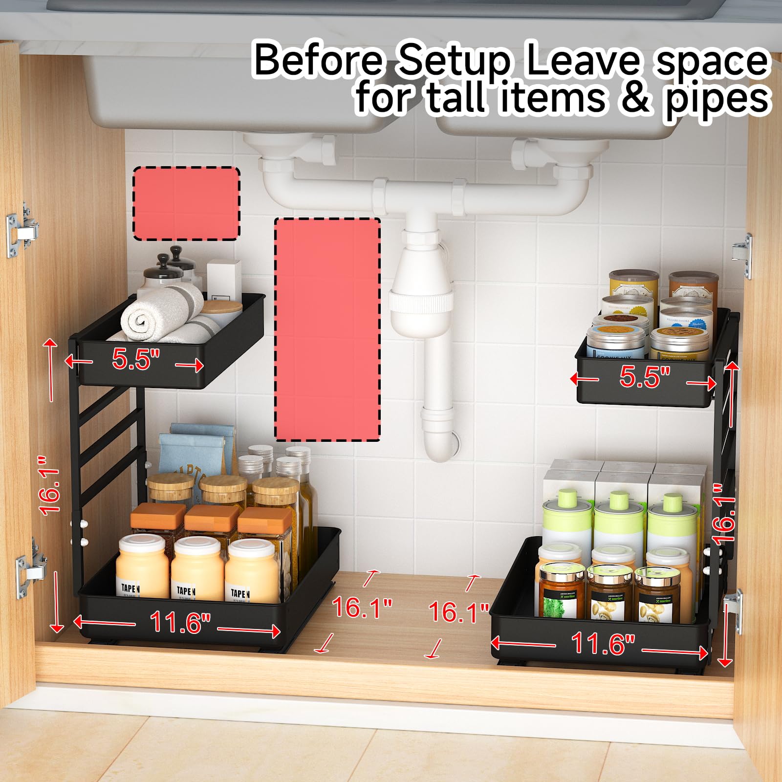 EVERIE EVA padding protects cabinet edges during use.