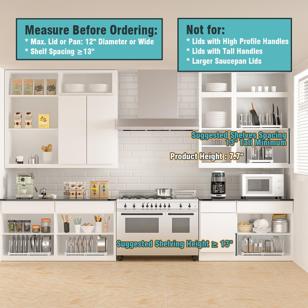 EVERIE extendable bases adjust to fit your cabinet width.
