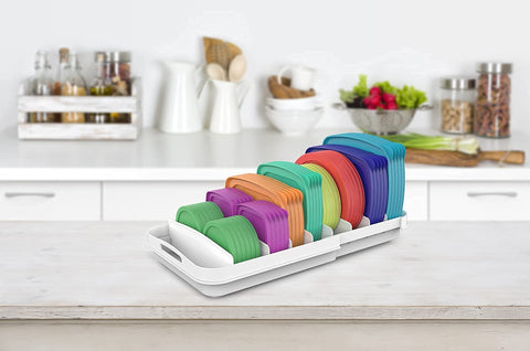 EVERIE sturdy lid organizer design stays stable during use.