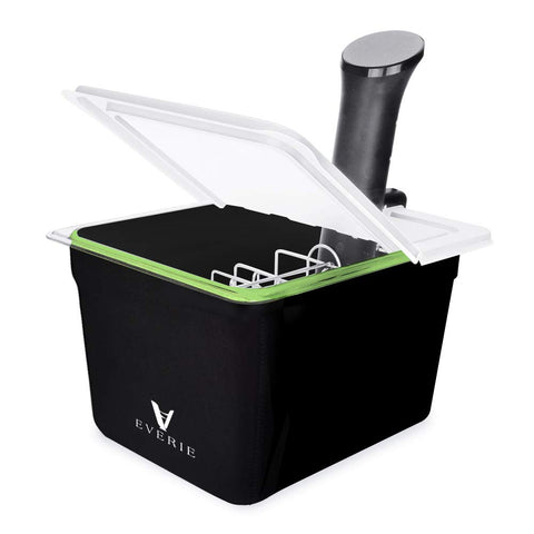Everie 12-quart sous-vide container for precise, even-temperature cooking.