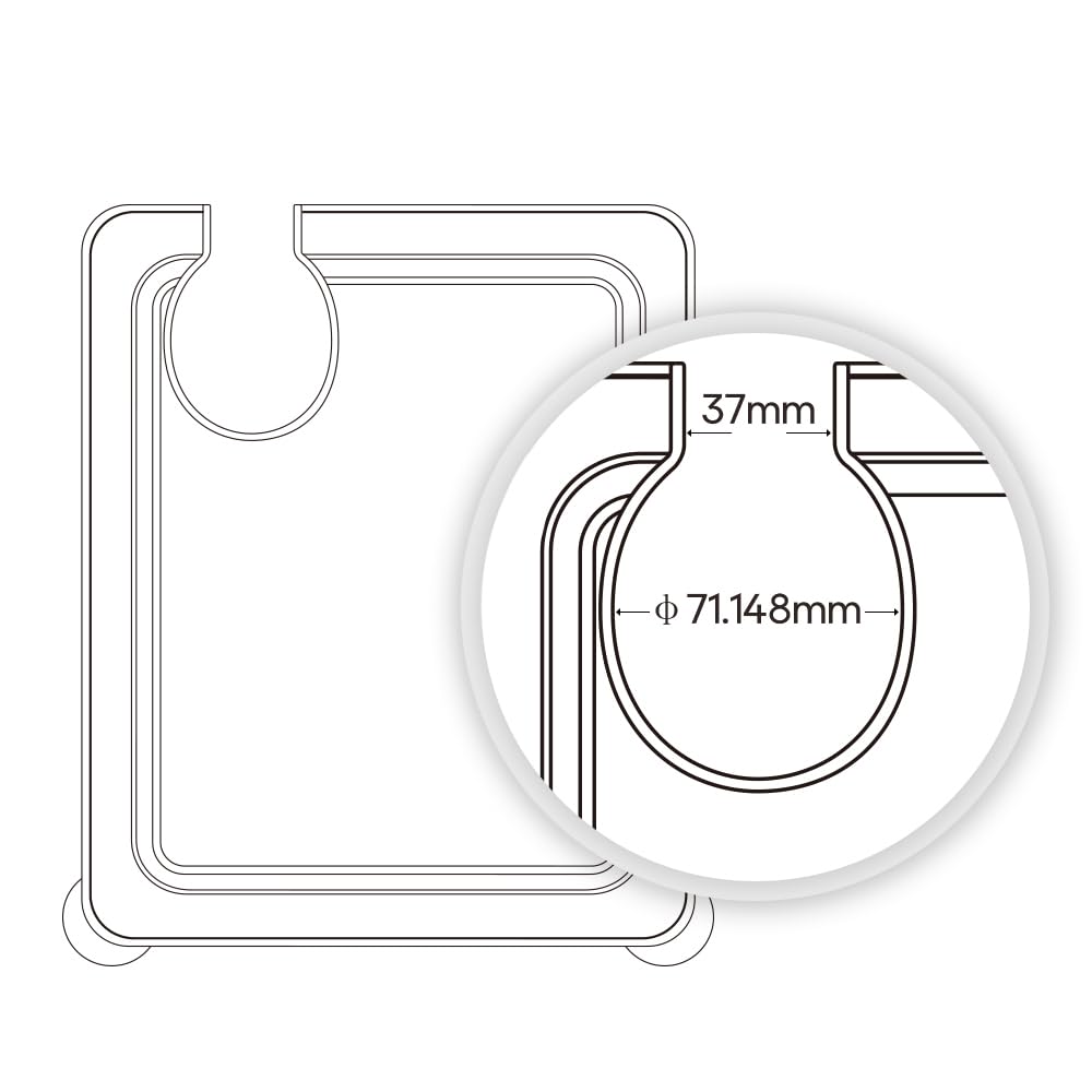 EVERIE universal silicone lid with corner cutout keeps water refilling easy.