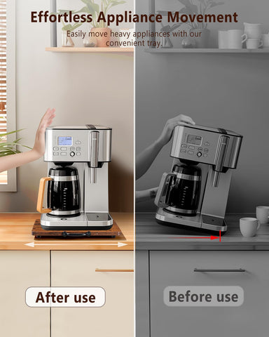 Evermagin kitchen-tray in use under a coffee maker