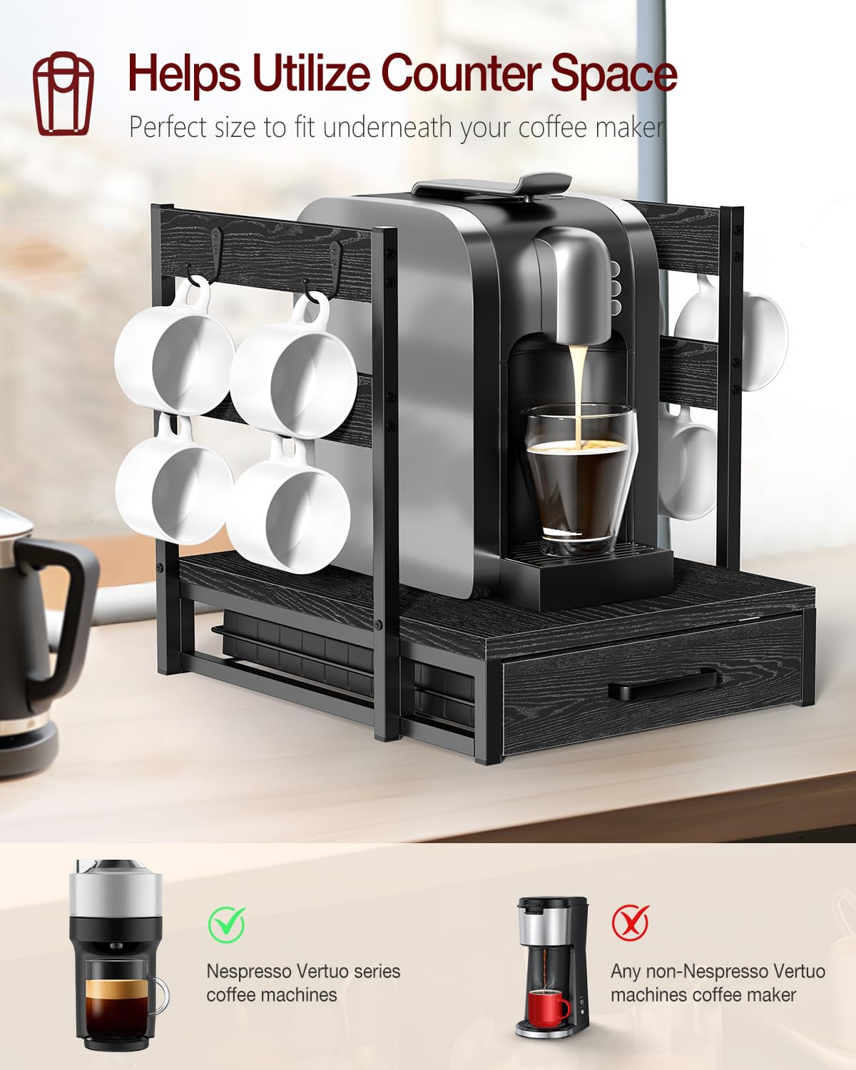 Evermagin metal frame and wood base highlighting durable construction