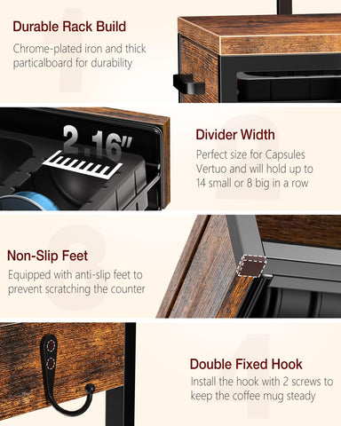 Vertuo Next and Evoluo compatible base provides secure machine placement.