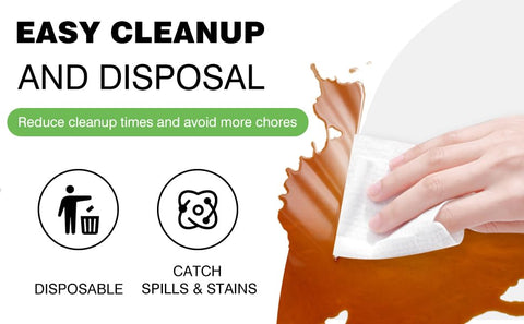 Evershine table cover being rolled for reuse or disposal after event