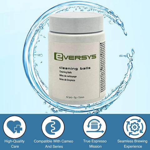 Eversys Cleaning Balls in-use demonstrating quick maintenance between espresso shots