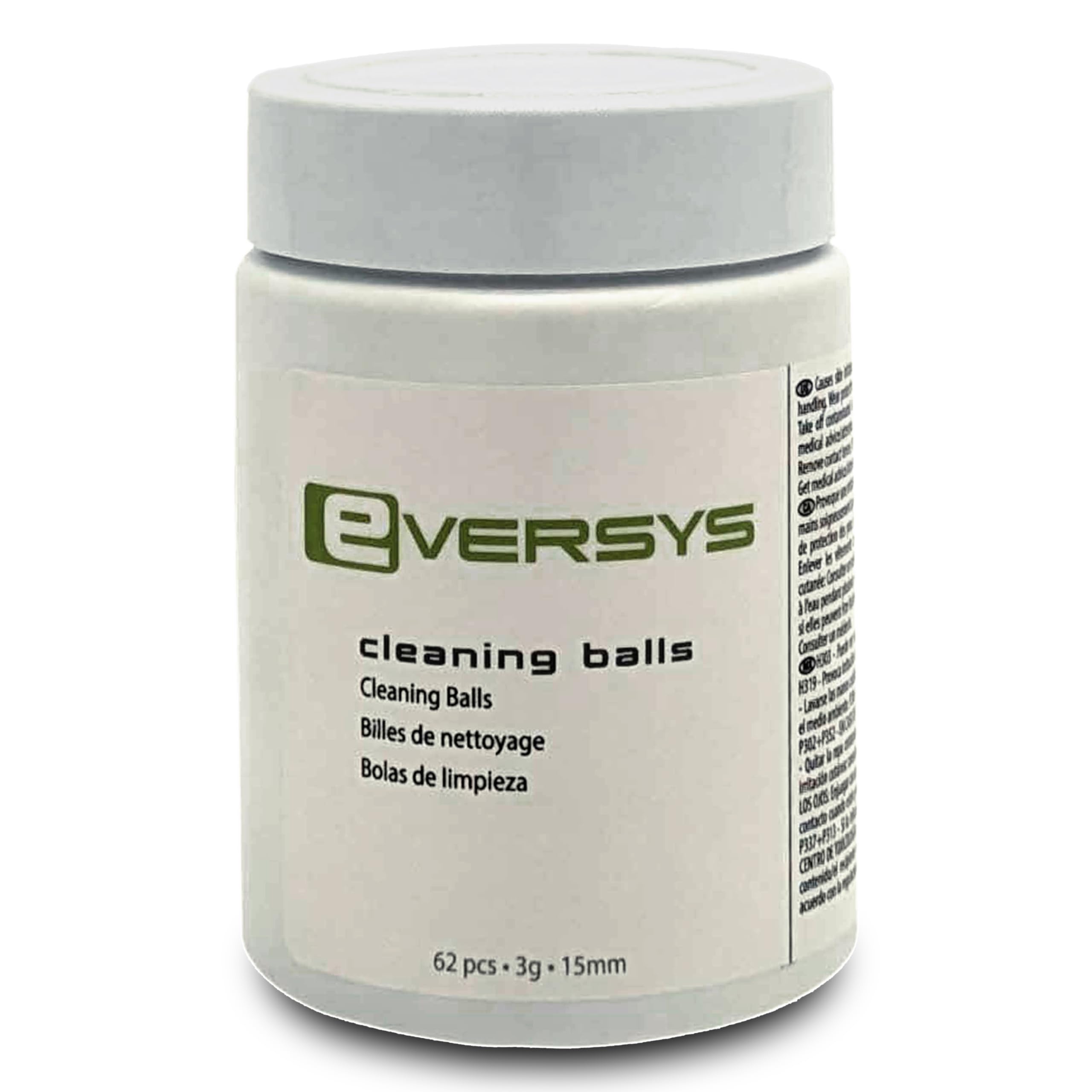 Eversys Cleaning Balls packshot showing the ready-to-use kit for brew unit cleaning