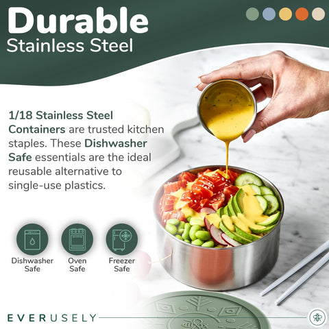 Everusely 100ml container ideal for dressings or spice samples.