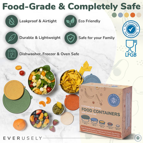 Everusely 400ml container perfect for kids' lunches and portion control.