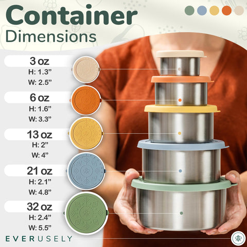 Everusely 950ml container keeps large portions fresh for lunches and leftovers.