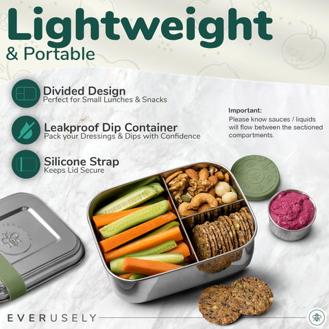 Condiment container included with Everusely Bento Box for dressings.