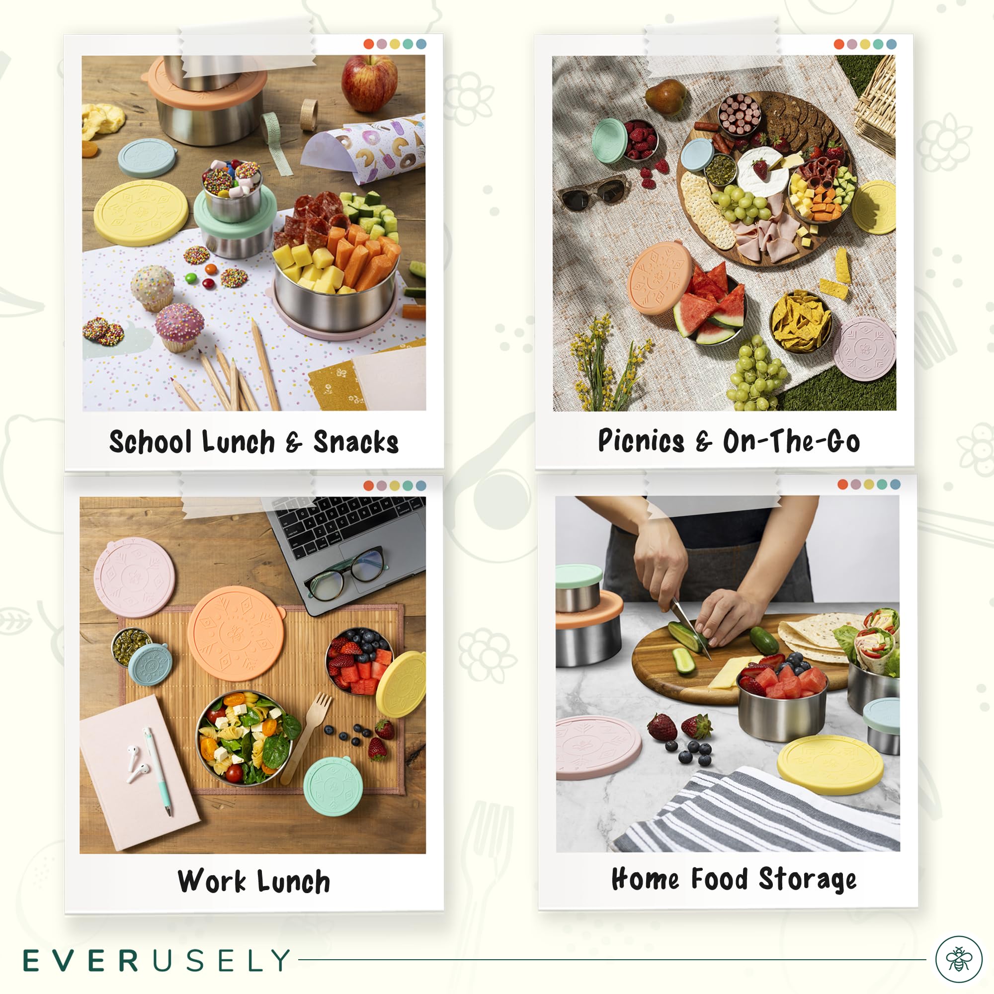 Everusely portable lunch boxes are ideal for on-the-go meals.