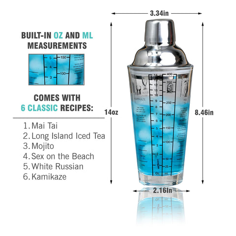 EVERYDAY COCKTAIL shaker versatile for martinis and margaritas