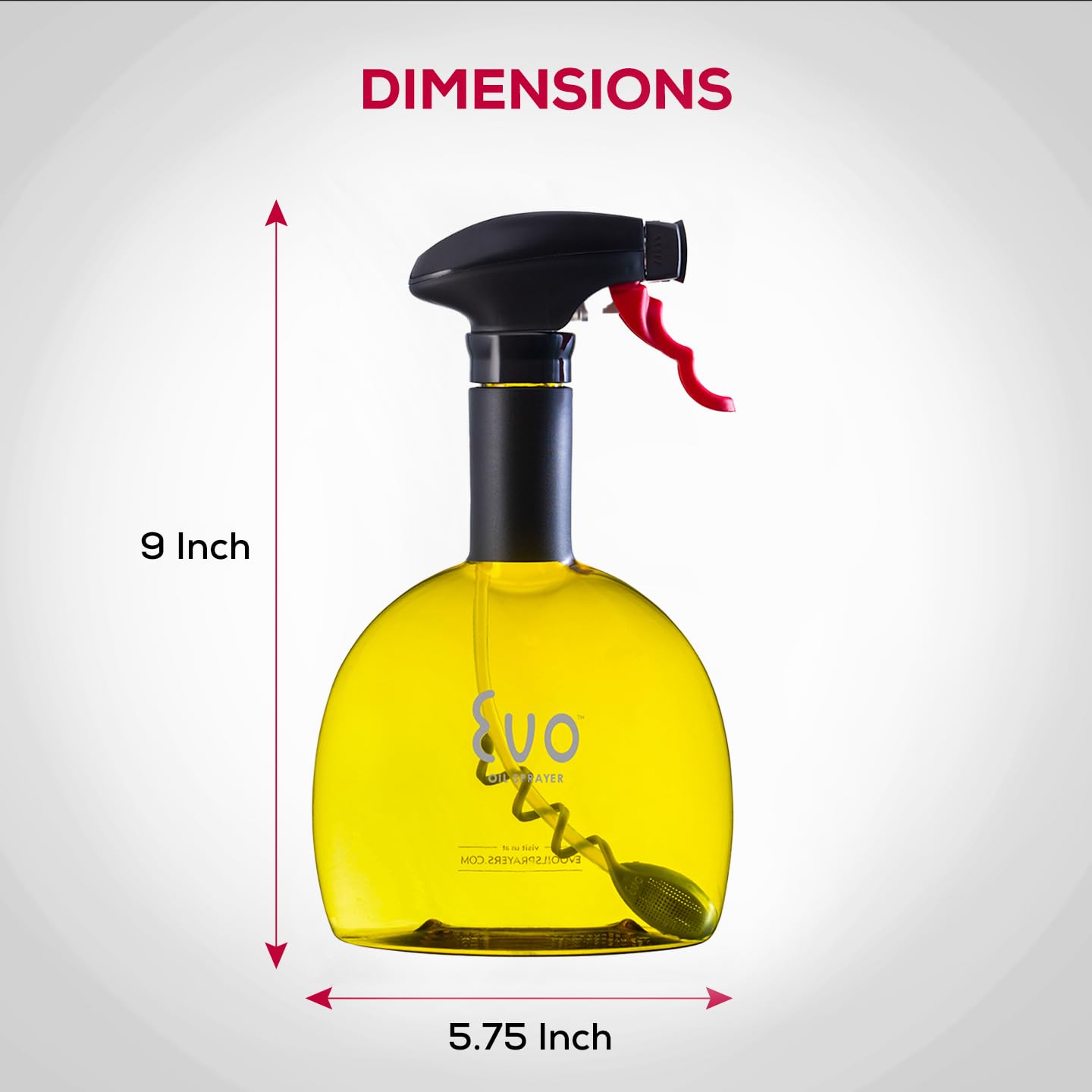 Evo Oil Sprayer color bands identify contents quickly during cooking.