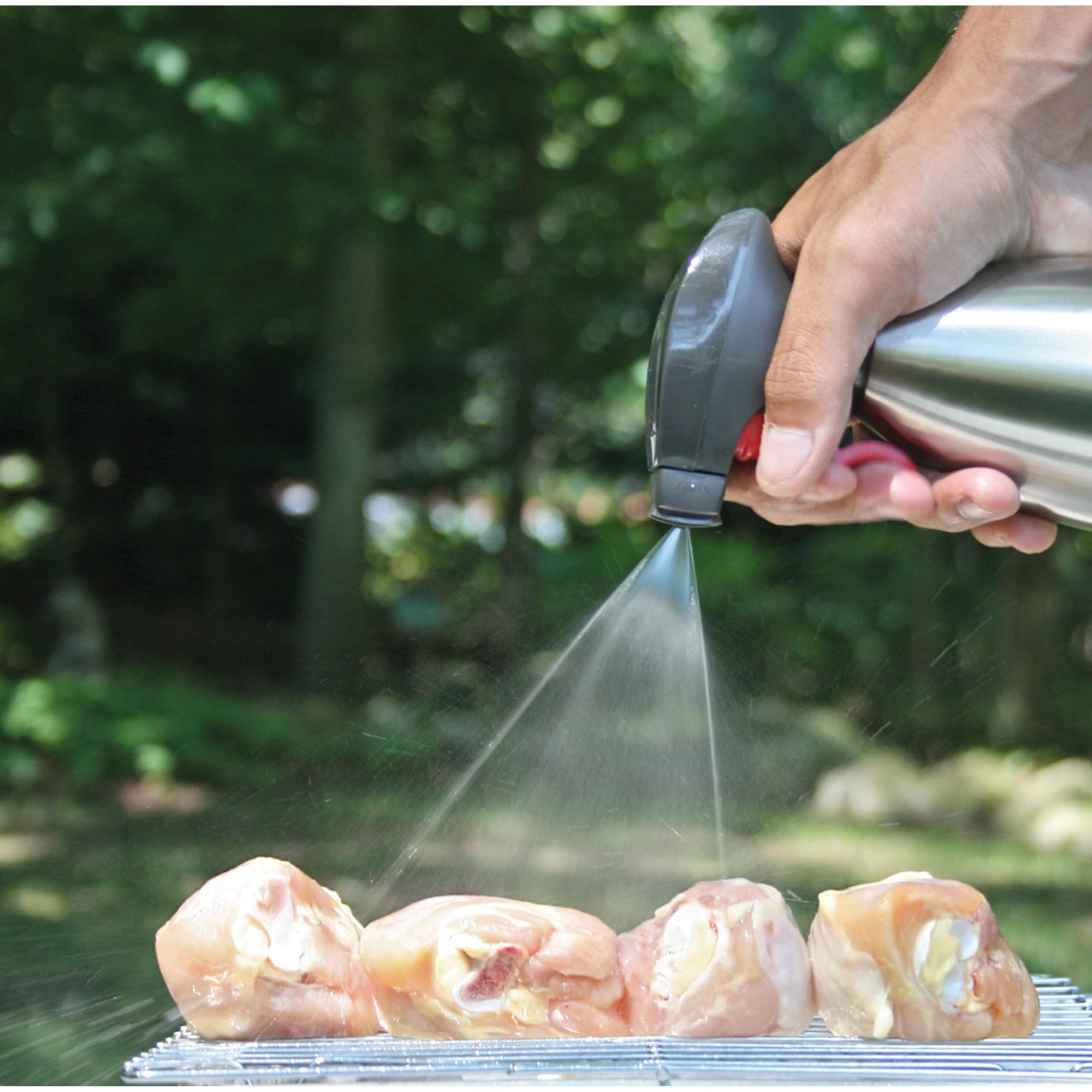 Evo Sprayer compact bottle fits in a cabinet for easy storage