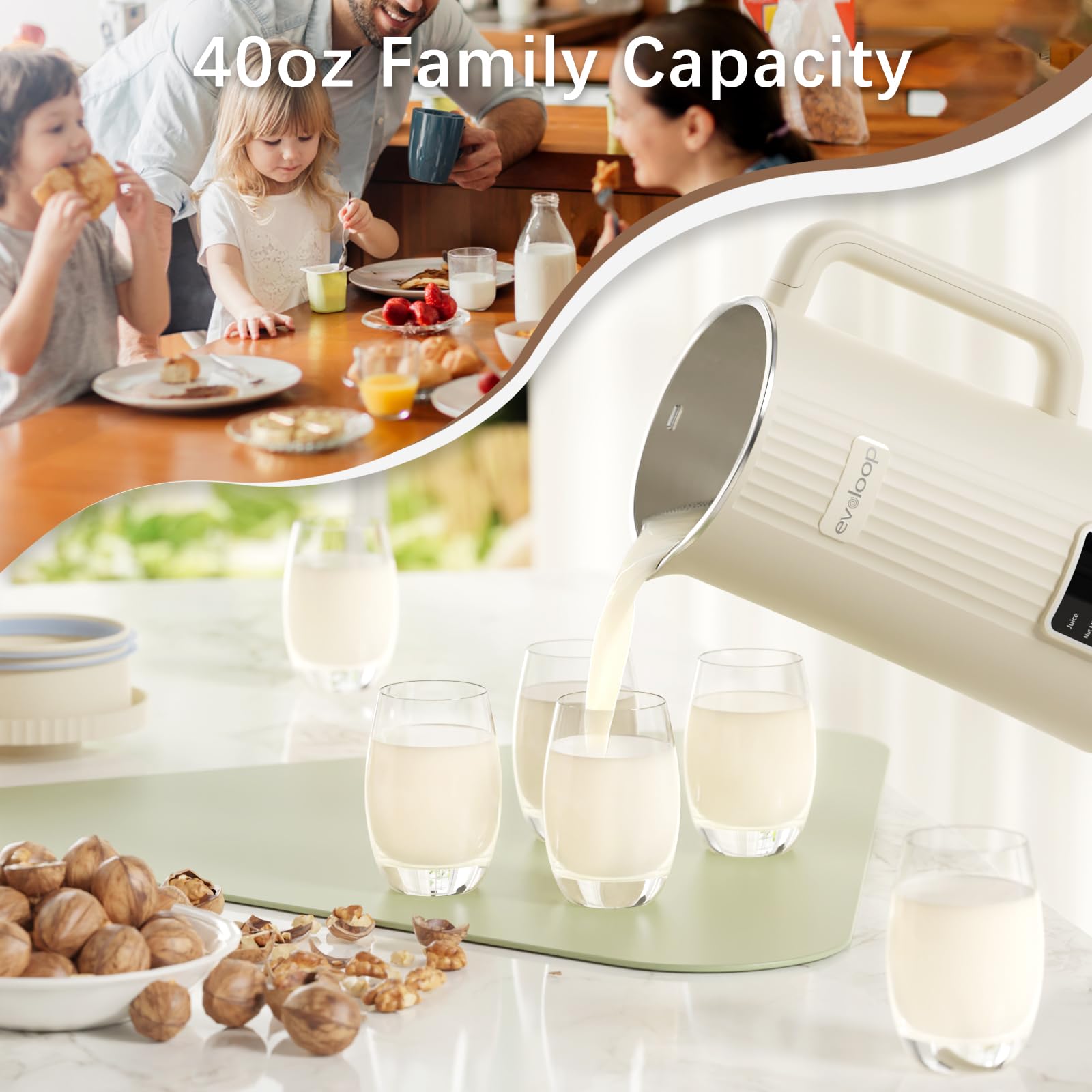evoloop almond milk ready pour for coffee and cereals
