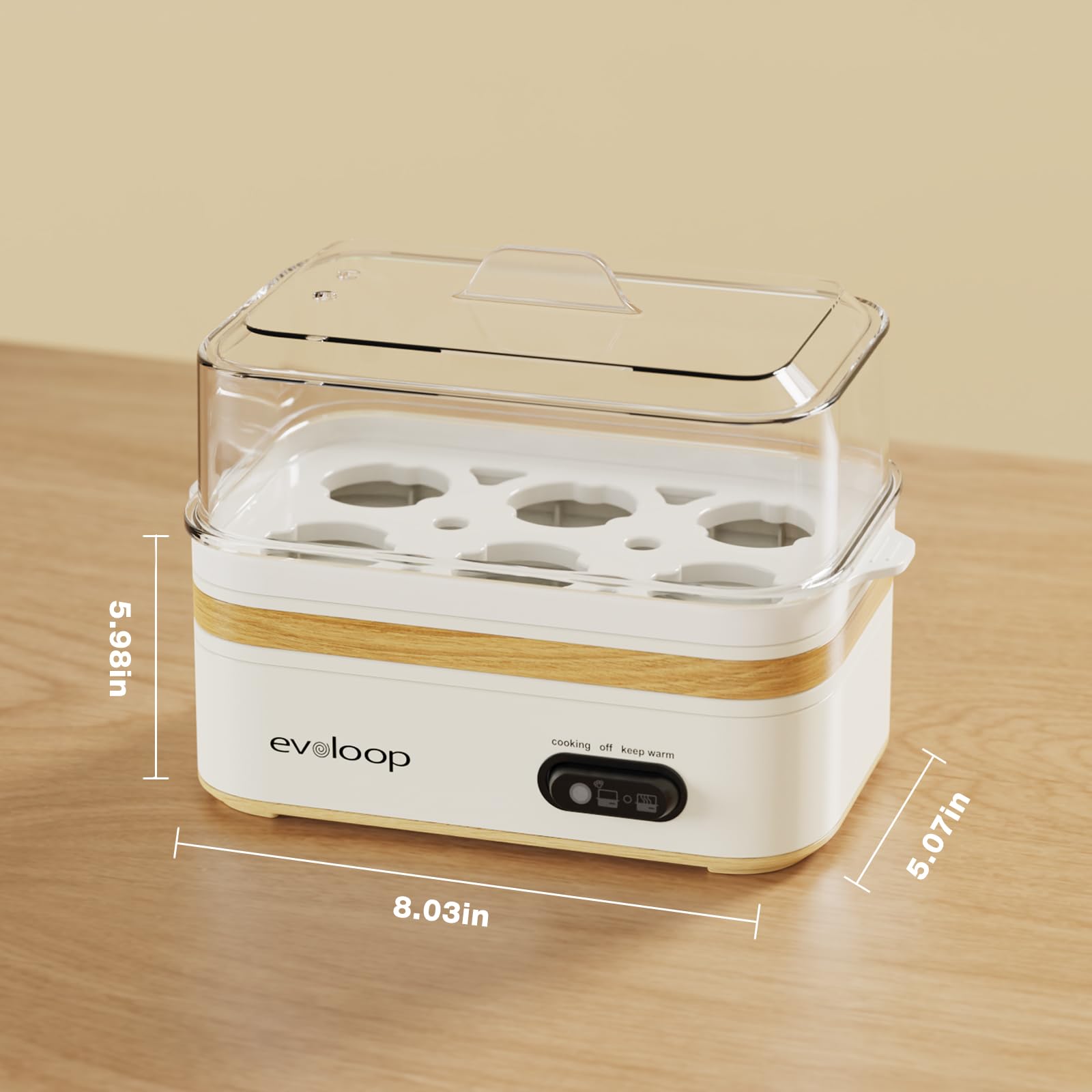 Evoloop BPA-free white body for safe kitchen use