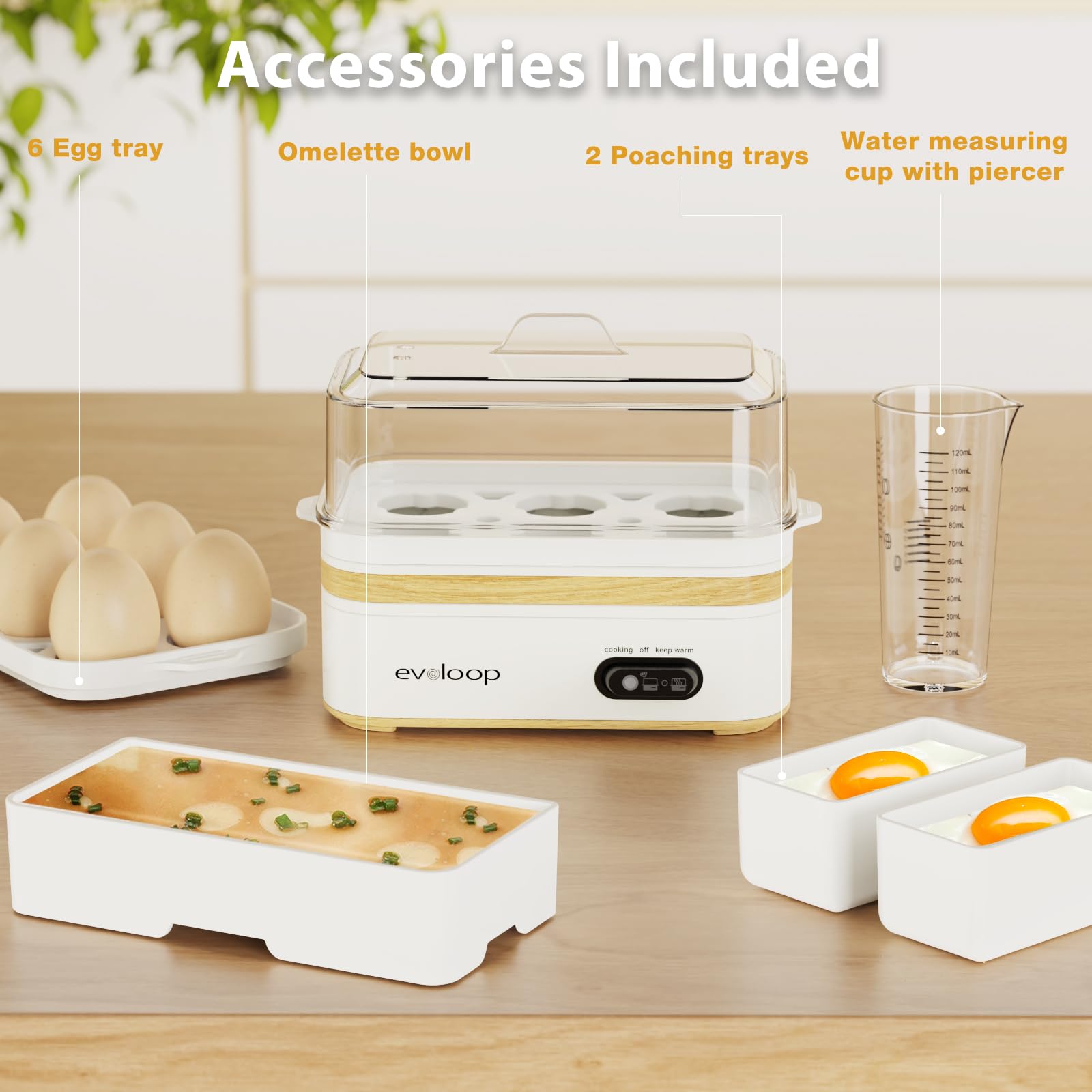 Evoloop egg holder trays help organize eggs during prep