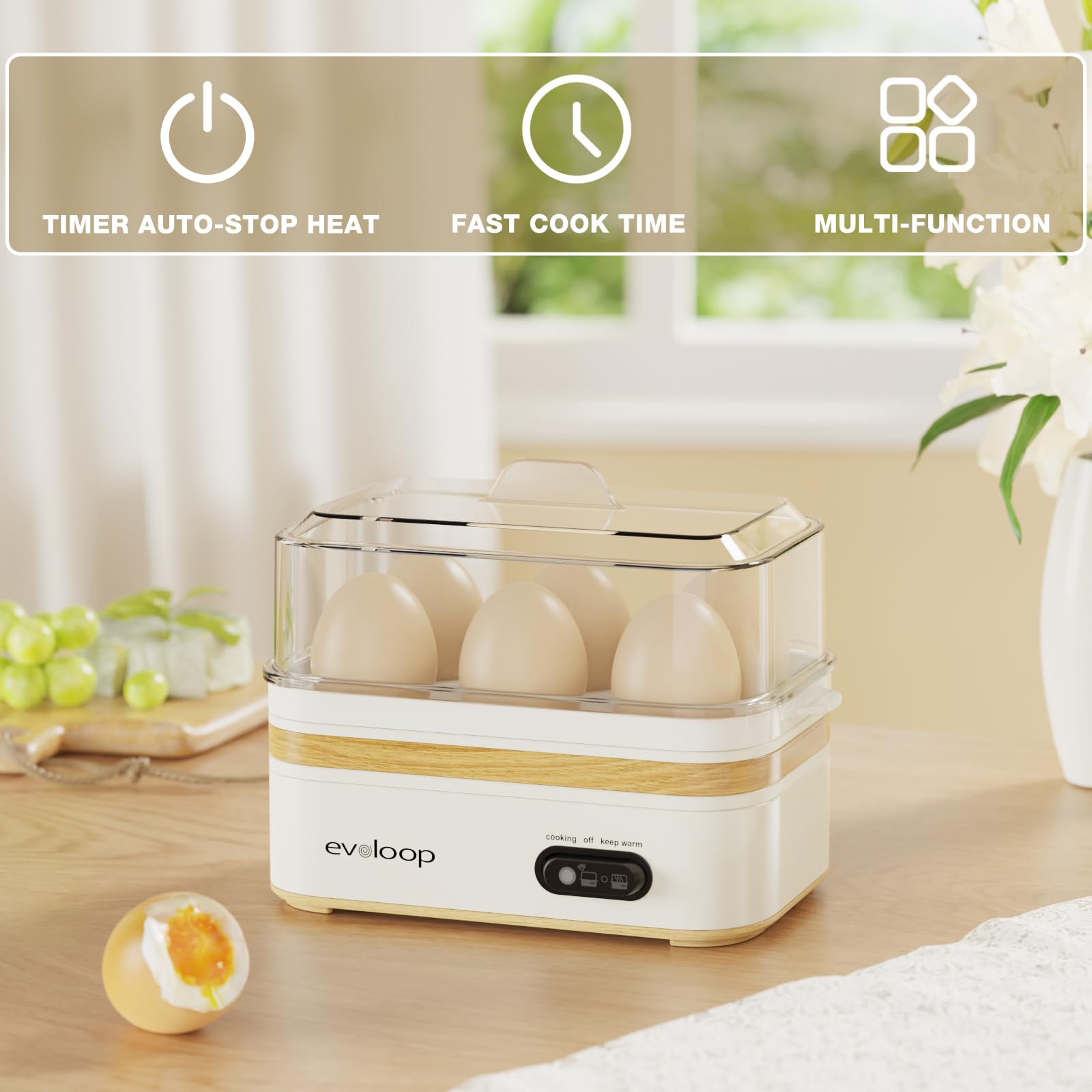 Evoloop egg poacher trays for easy poached eggs