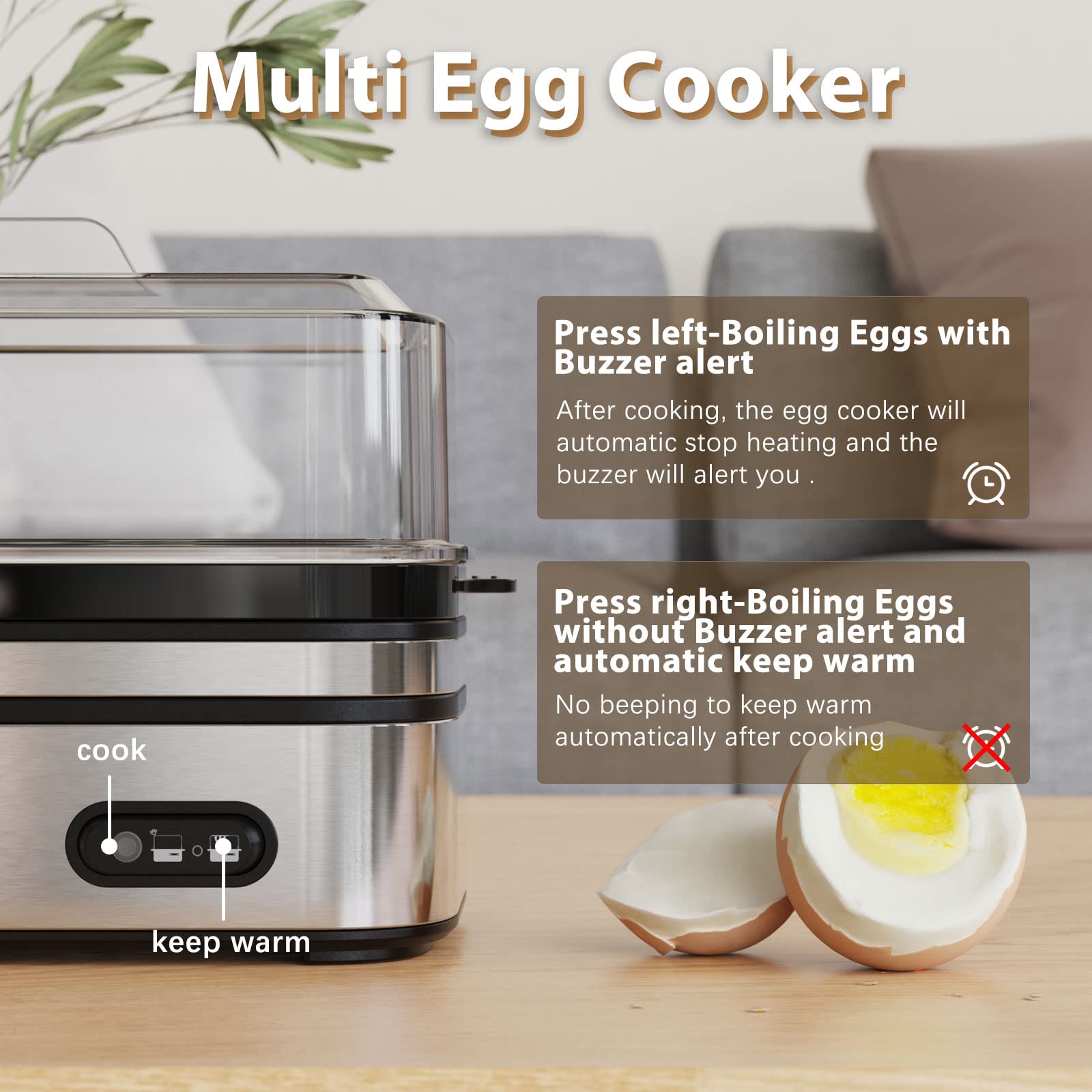 Evoloop Rapid Egg Cooker omelet tray supports quick homemade omelets.