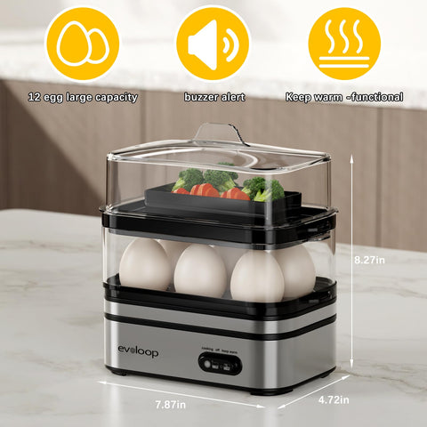 Evoloop omelet tray expands breakfast options with fluffy eggs.