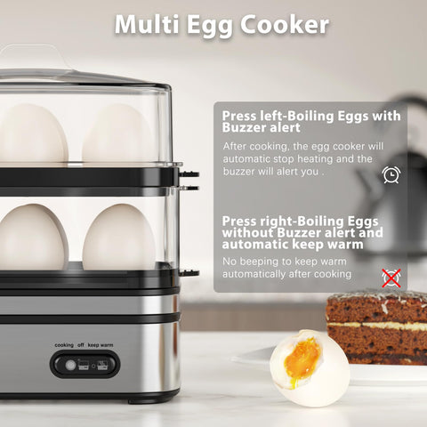 Evoloop egg cooker poaching tray in use for elegant eggs.