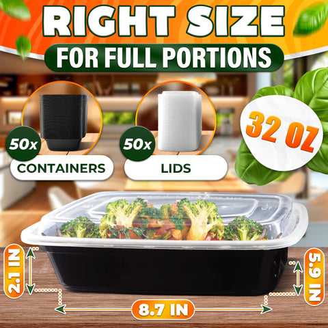 Evrblock 32oz meal prep container ideal for portion control throughout the week.