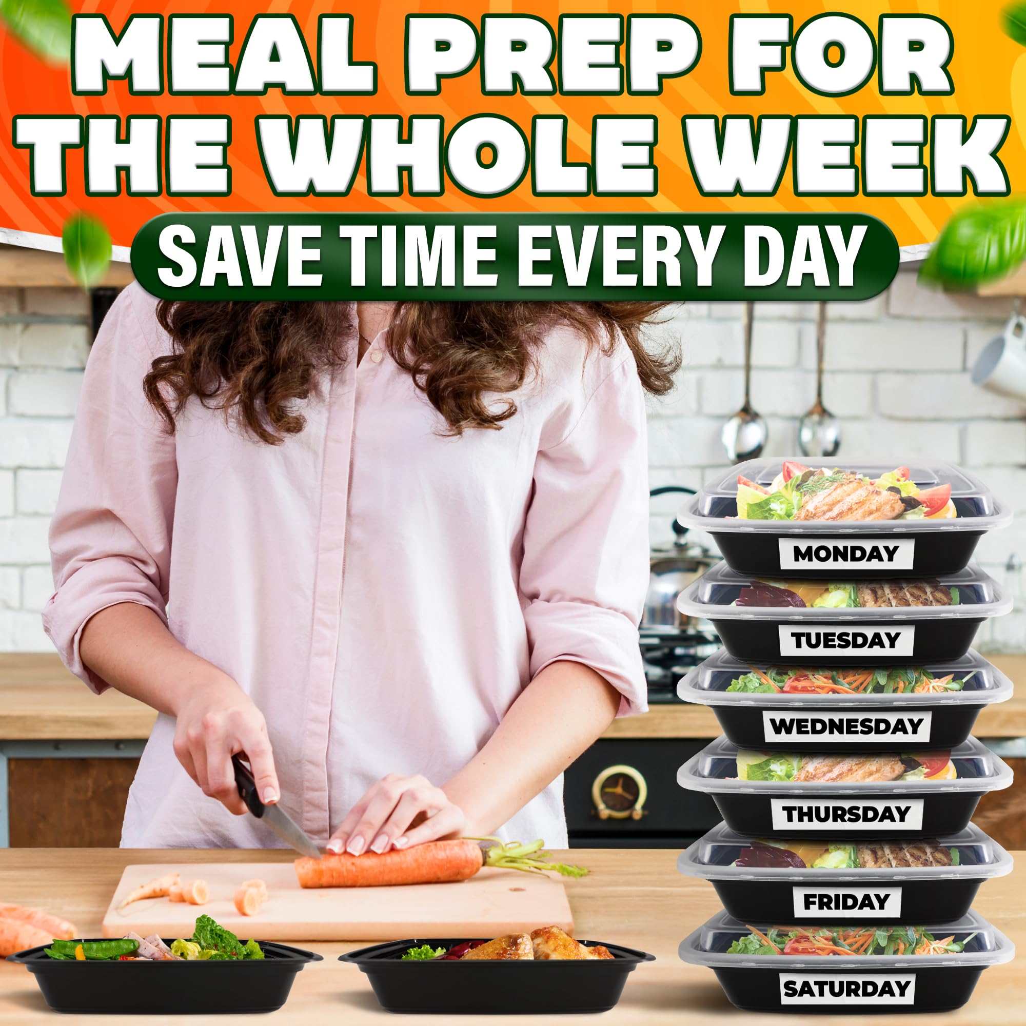 Evrblock stackable containers save space in cupboards and meal-prep workflows.