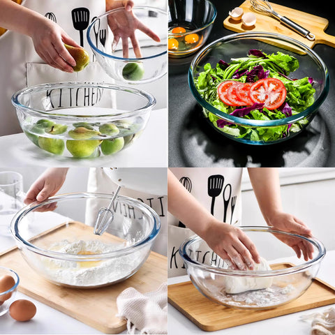 EWAFILU meal-prep bowl clear glass helps organized kitchen prep