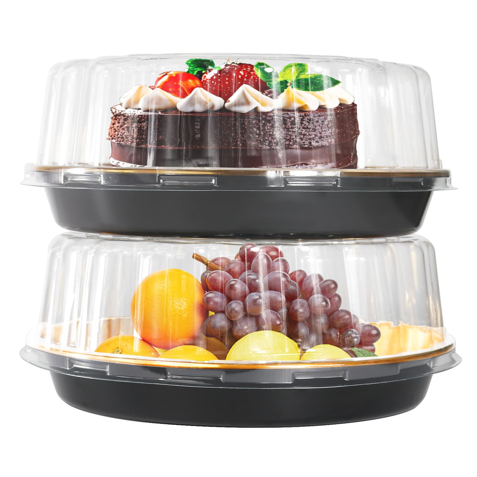 EWAFILU plastic serving tray ideal for cakes, sandwiches, and pastries.