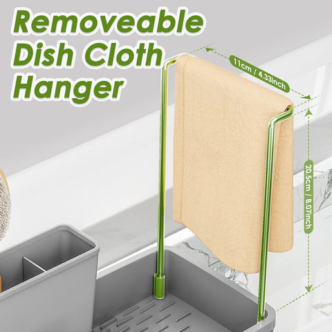 Ewaiira sink caddy towel rack keeps dishcloths dry and accessible