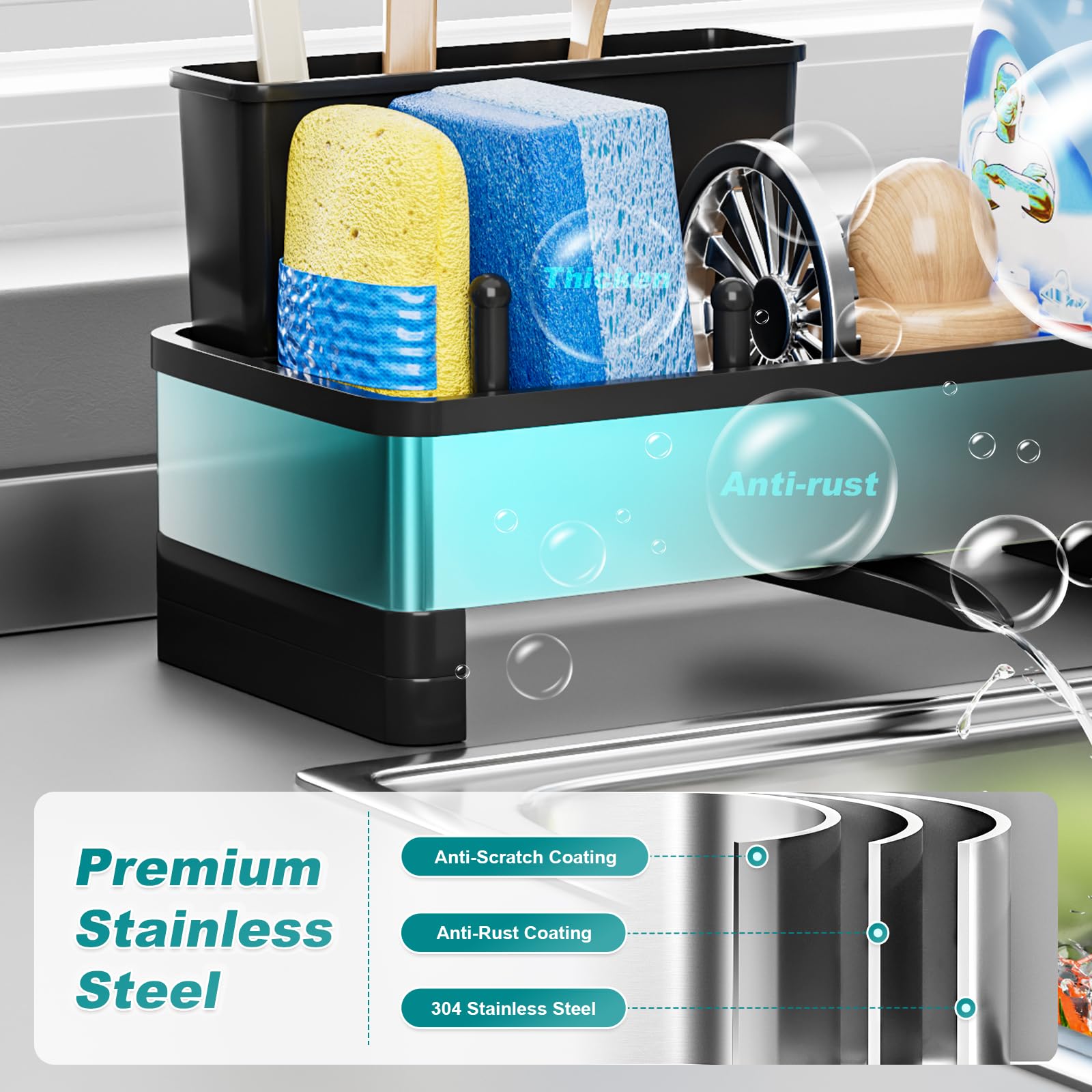 Ewaiira dishcloth hanger helps towels air-dry and stay off counters.