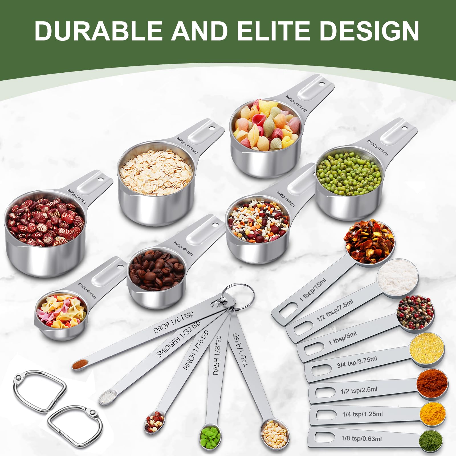EWFEN 18-0 stainless steel construction resists rust for long-lasting use.