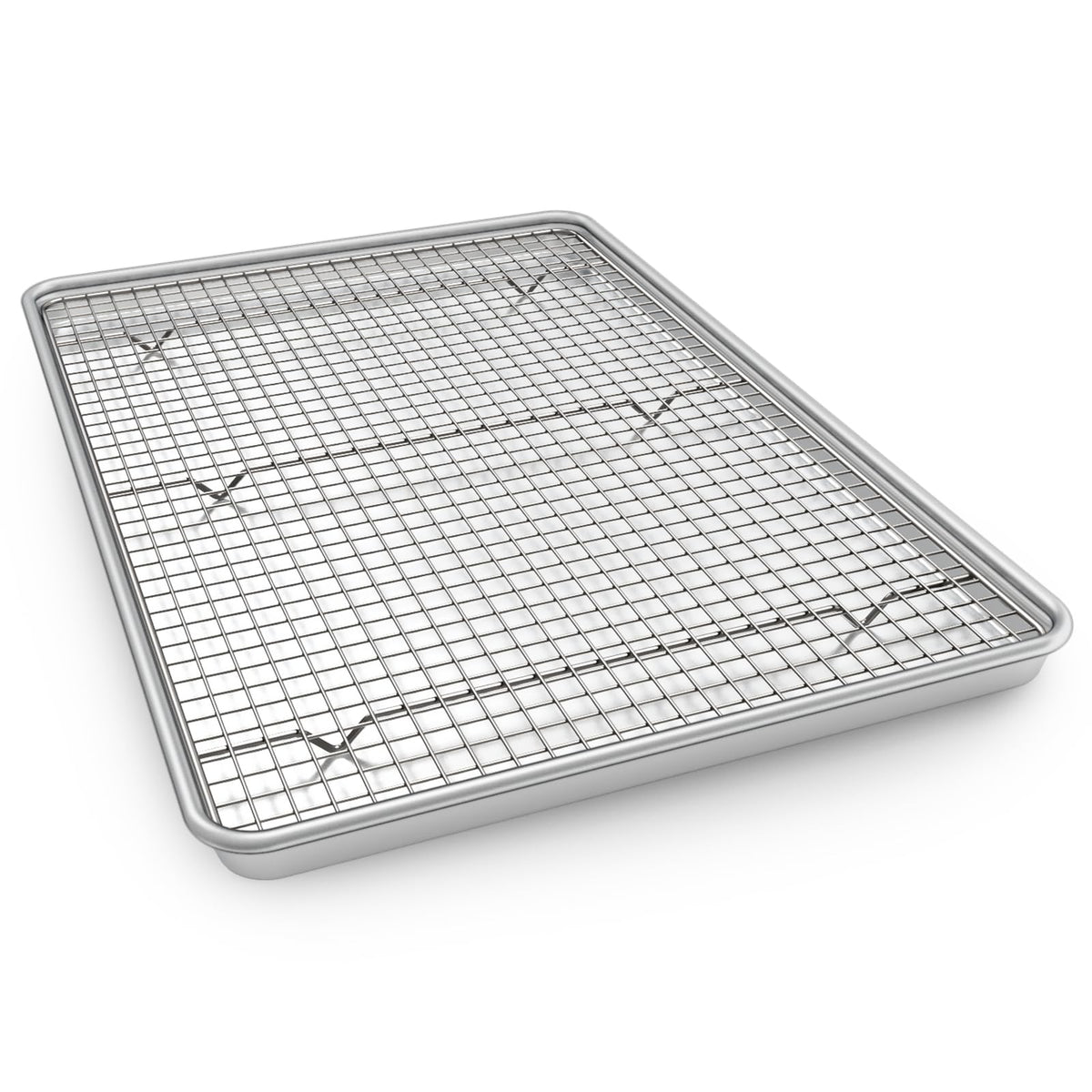 EWFEN 24-inch baking sheet with rack shows warp-resistant design for large batches