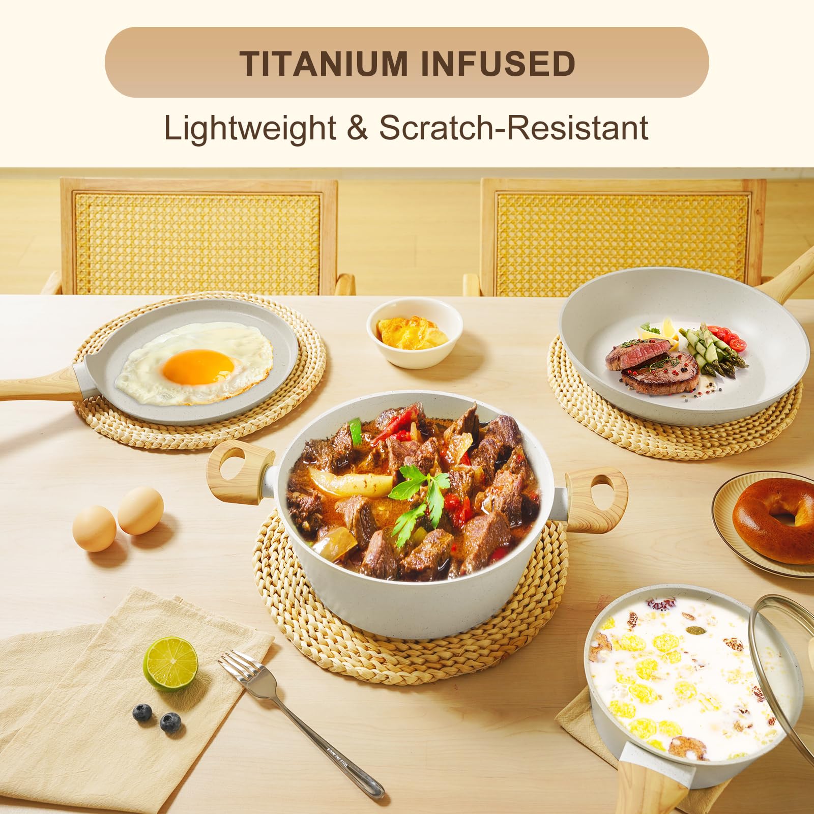 EWFEN cookware performs on all stovetops with durable, reliable construction.