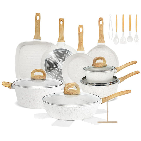 EWFEN granite nonstick coating enables effortless release and quick cleanup.