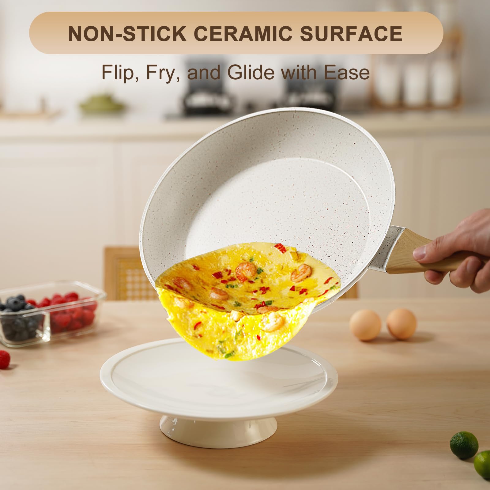 EWFEN complete set includes pans, lids, protectors and utensils for versatility.