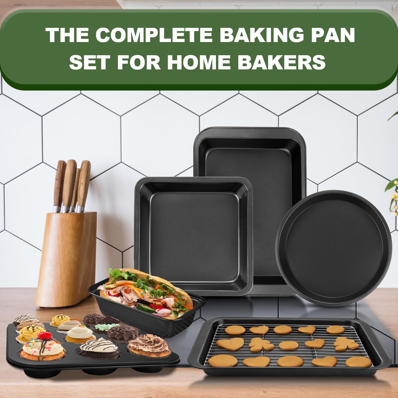 EWFEN muffin pan with 12 cups for consistent baking