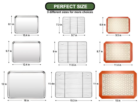 EWFEN cooling rack with tight grid elevates food for crisp finish
