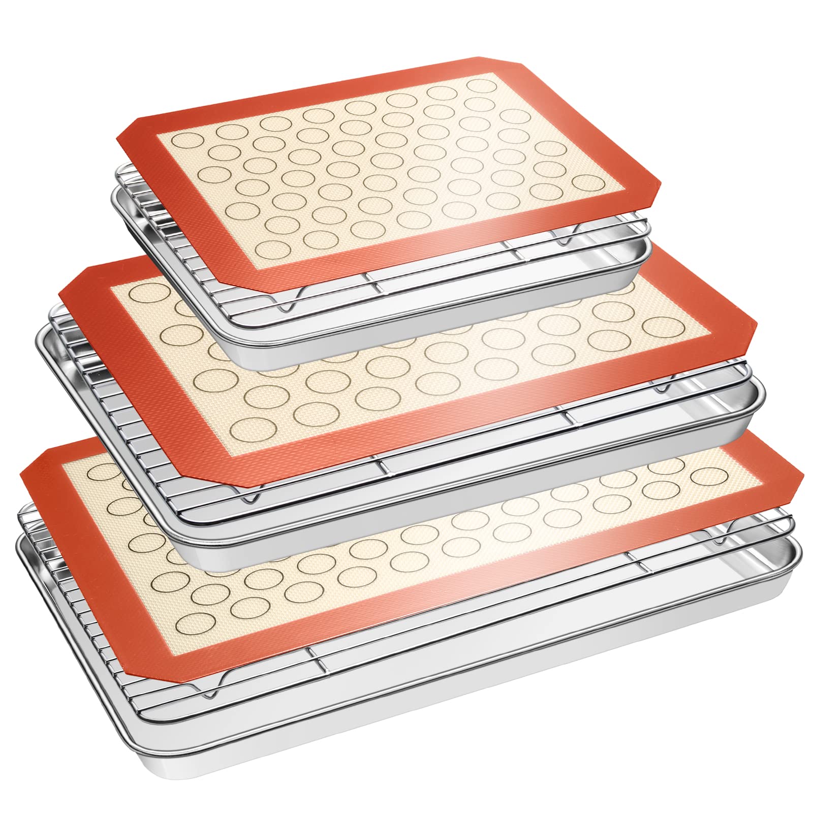 EWFEN stainless steel sheet pan for even baking and easy release