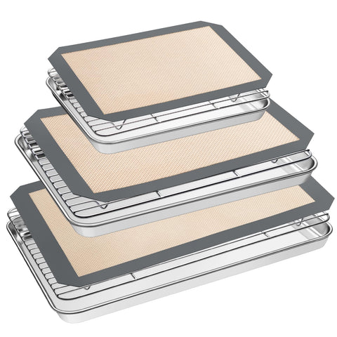 EWFEN baking sheet tray shows an even heat surface and easy food release.