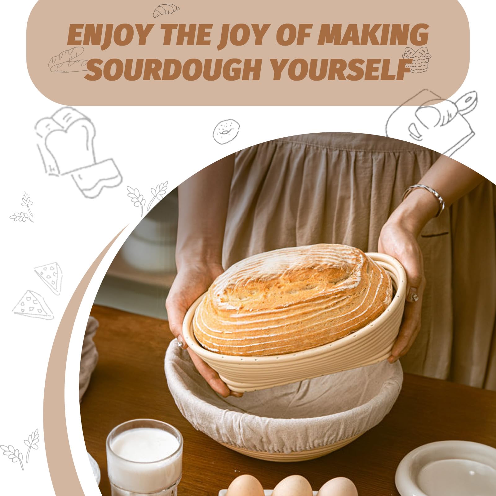 EWFEN bowl scraper for thorough dough scraping and bowl cleaning