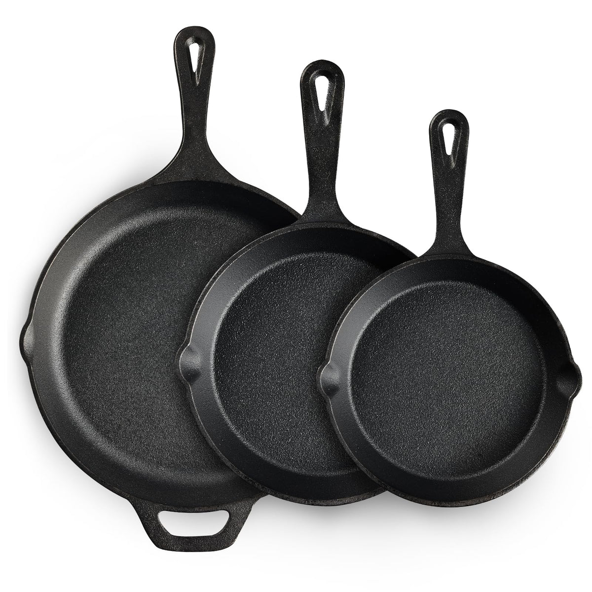 EWFEN 6-inch skillet close-up with seasoned surface for easy cooking