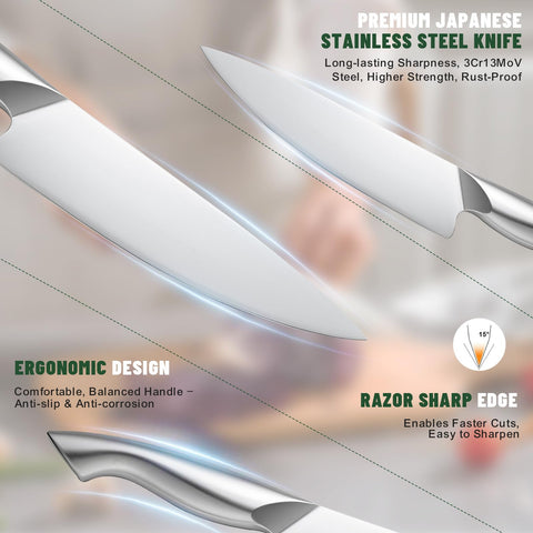 EWFEN chef knife in action for effortless slicing and dicing.