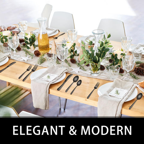 EWFEN dishwasher-safe silverware ready for easy cleaning.