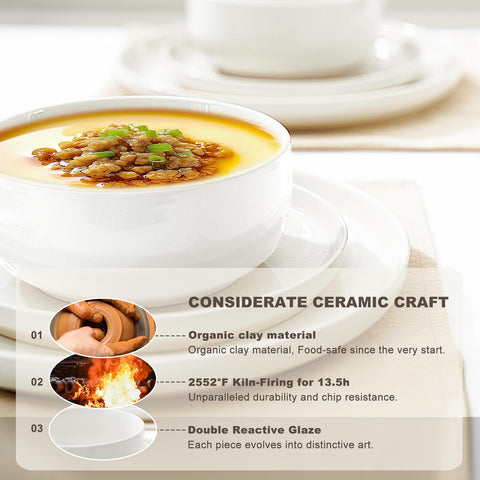 EWFEN dishwasher safe stoneware keeps cleanup quick and easy.