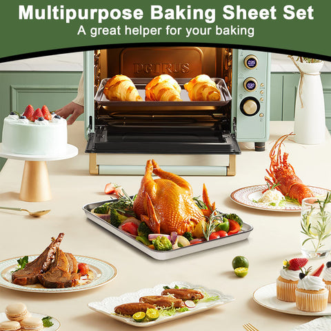 EWFEN easy-clean bakeware showcases quick cleanup after baking.