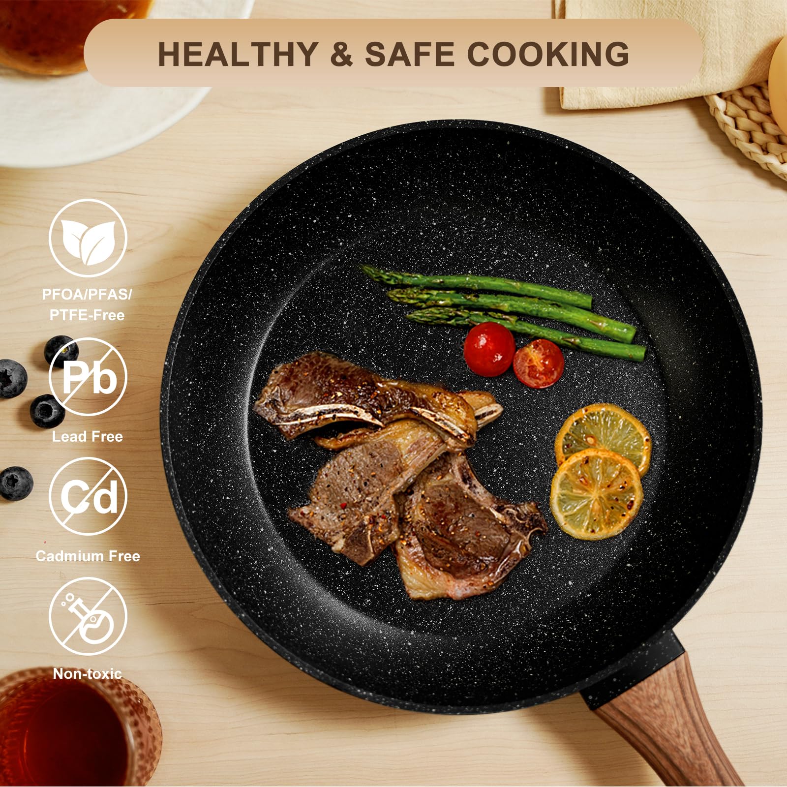 EWFEN induction-compatible bottom ensures even heating on all stoves